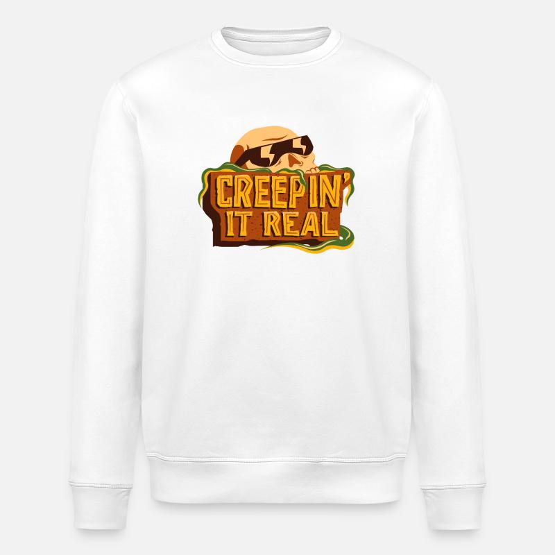 Creepin' It Real - Stanley/Stella Unisex Bio-Sweatshirt ROLLER - Weiß
