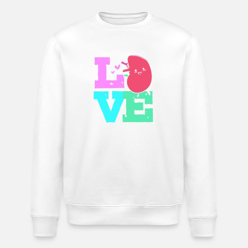 Nierenspender Spender Niere - Stanley/Stella Unisex Bio-Sweatshirt ROLLER - Weiß
