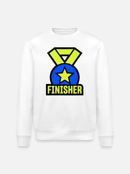 Stolzer Finisher Medaille Stern - Stanley/Stella Unisex Bio-Sweatshirt ROLLER - Weiß