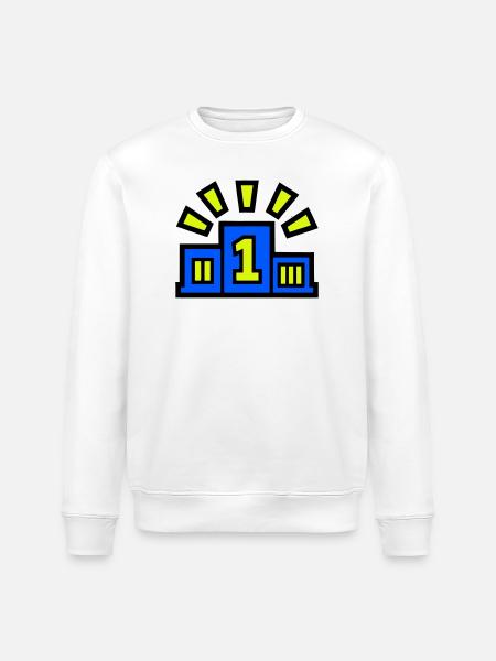 Winner Podium Place 1 Champion - Stanley/Stella ROLLER Unisex Organic Sweatshirt - white