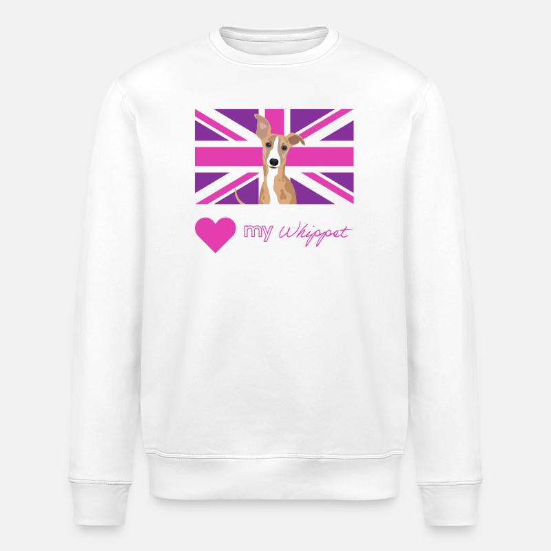 VIOLETWHIPPET (Rose) - Sweat bio ROLLER Stanley/Stella Unisexe - blanc