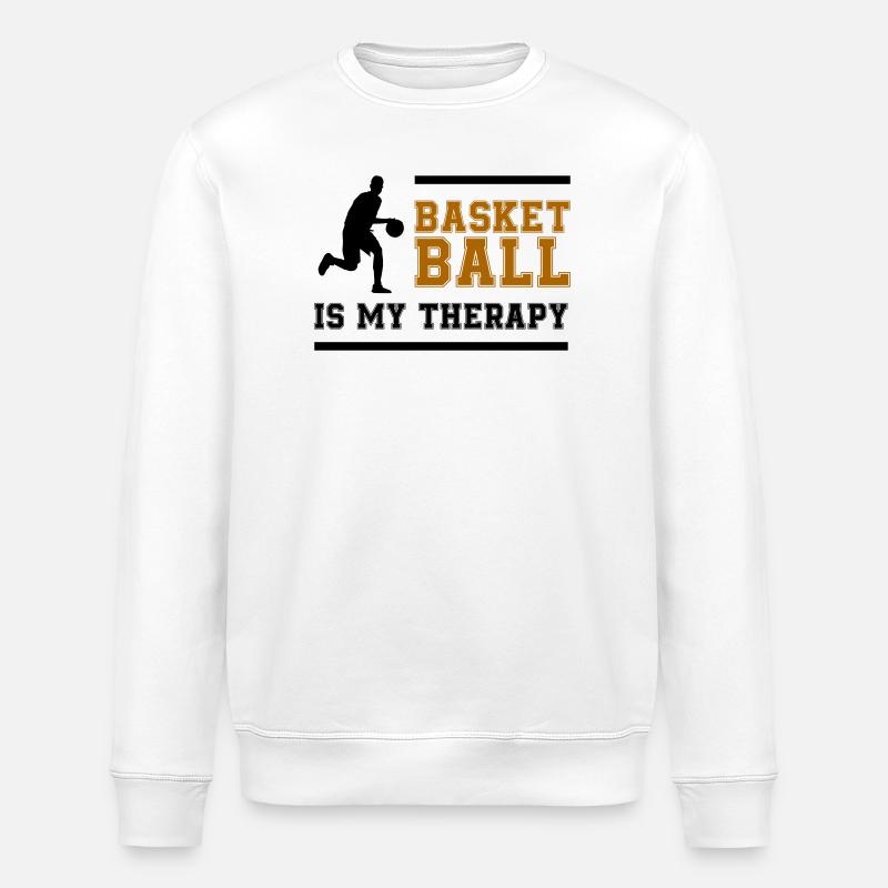 Lettrage rétro du basket-ball - Sweat bio ROLLER Stanley/Stella Unisexe - blanc
