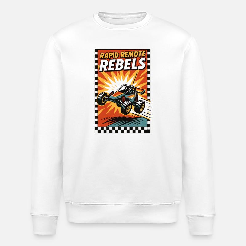 Rebelles RC rapides | Buggy tout-terrain - Sweat bio ROLLER Stanley/Stella Unisexe - blanc