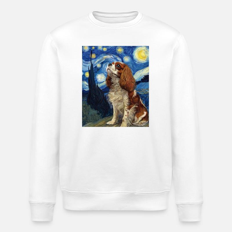 Cavalier King Charles Spaniel - Stanley/Stella Unisex Bio-Sweatshirt ROLLER - Weiß