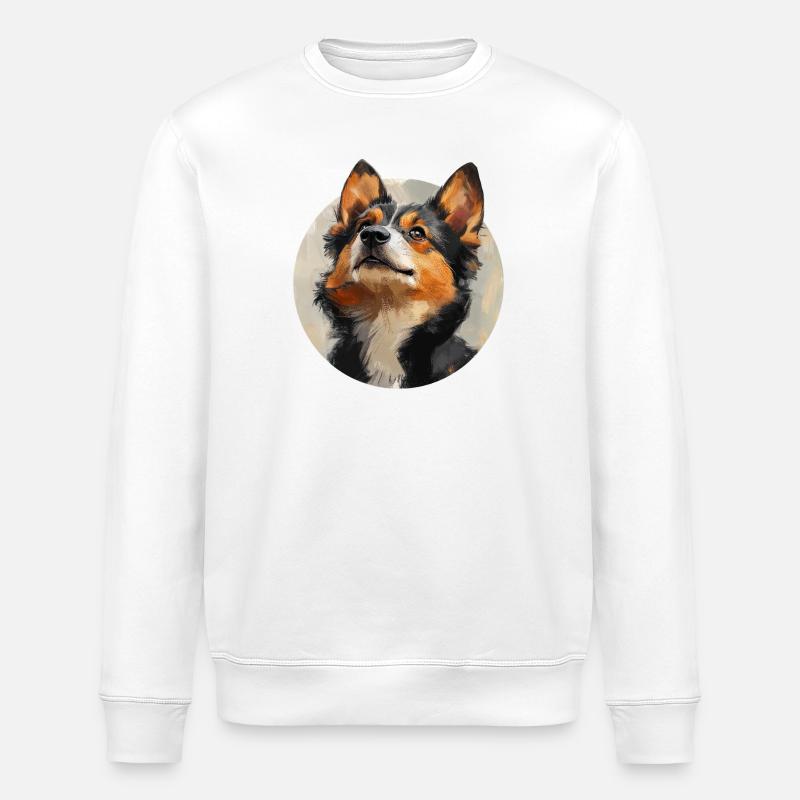süßer Hund - Stanley/Stella Unisex Bio-Sweatshirt ROLLER - Weiß