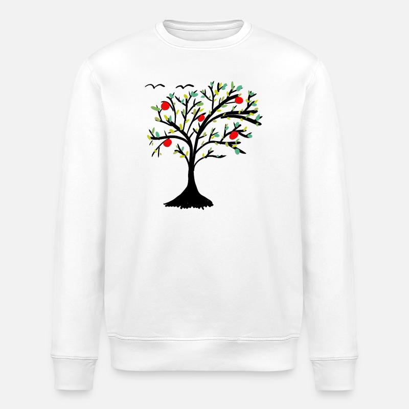 Apple Tree Tree Garden Apple - Stanley/Stella ROLLER Unisex Organic Sweatshirt - white