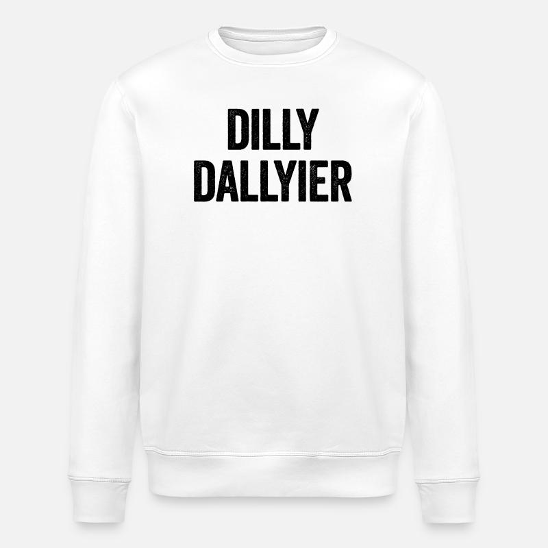 Dilly Dallyier Procrastinate Dredle Dilly Dally - Stanley/Stella Unisex Bio-Sweatshirt ROLLER - Weiß