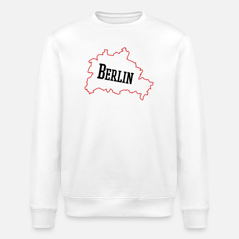 berlin_umriss_02 - Stanley/Stella Unisex Bio-Sweatshirt ROLLER - Weiß