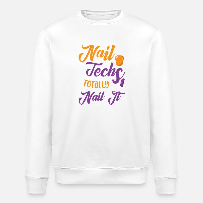 Nageldesigner Nageldesignerin Kosmetik Nagelstudio - Stanley/Stella Unisex Bio-Sweatshirt ROLLER - Weiß