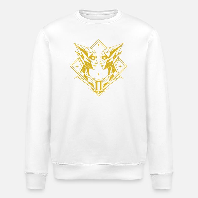 Gemini – Duality & Balance - Stanley/Stella ROLLER Unisex Organic Sweatshirt - white