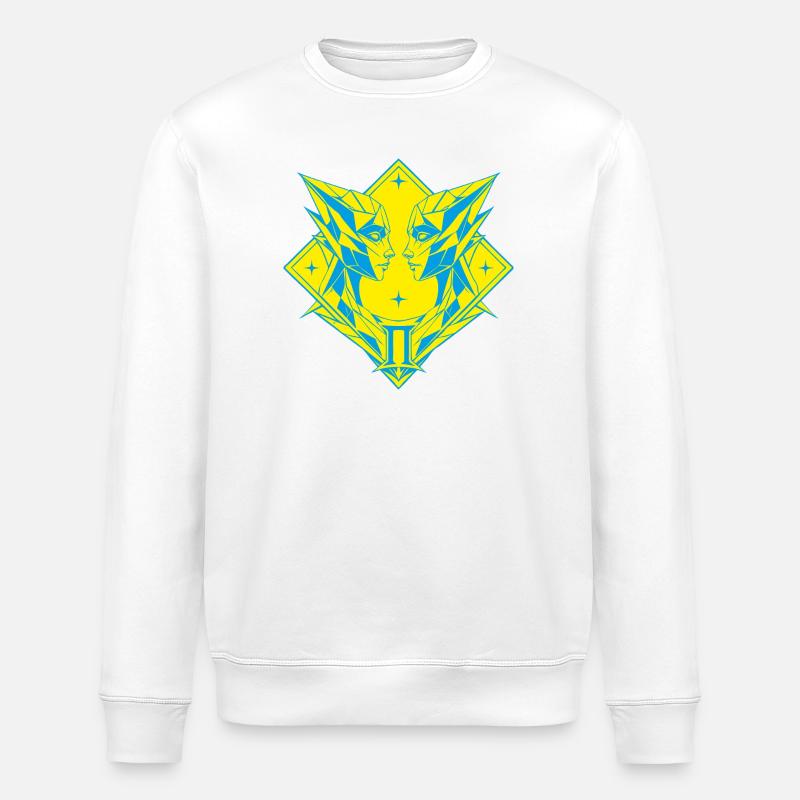 Gemini – Duality & Balance - Stanley/Stella ROLLER Unisex Organic Sweatshirt - white