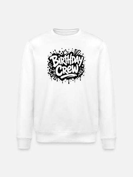 Motif graffiti de fête d’anniversaire - Sweat bio ROLLER Stanley/Stella Unisexe - blanc