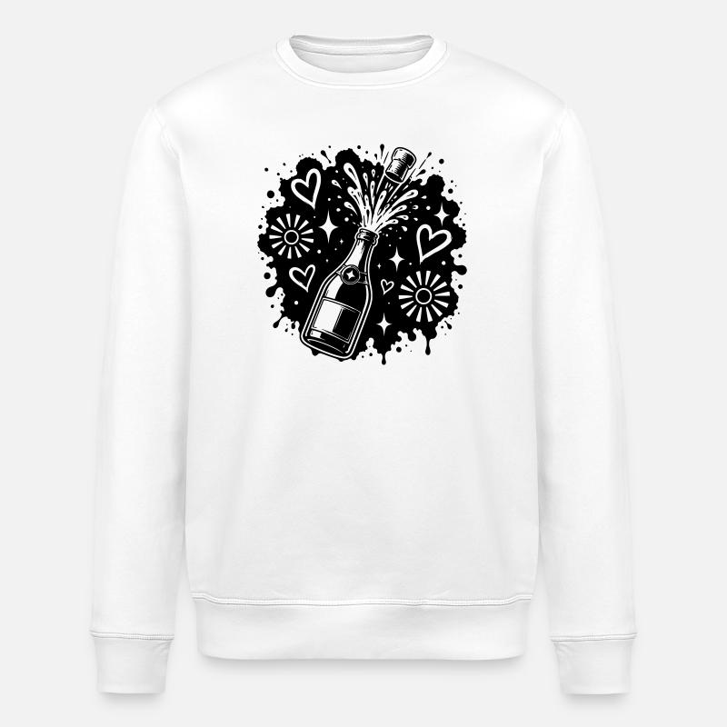Sektflasche Party Splash Motiv - Sweat bio ROLLER Stanley/Stella Unisexe - blanc