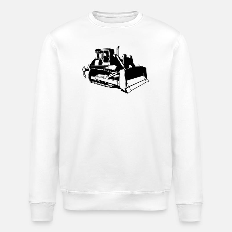 Bulldozer - Stanley/Stella ROLLER Unisex Organic Sweatshirt - white