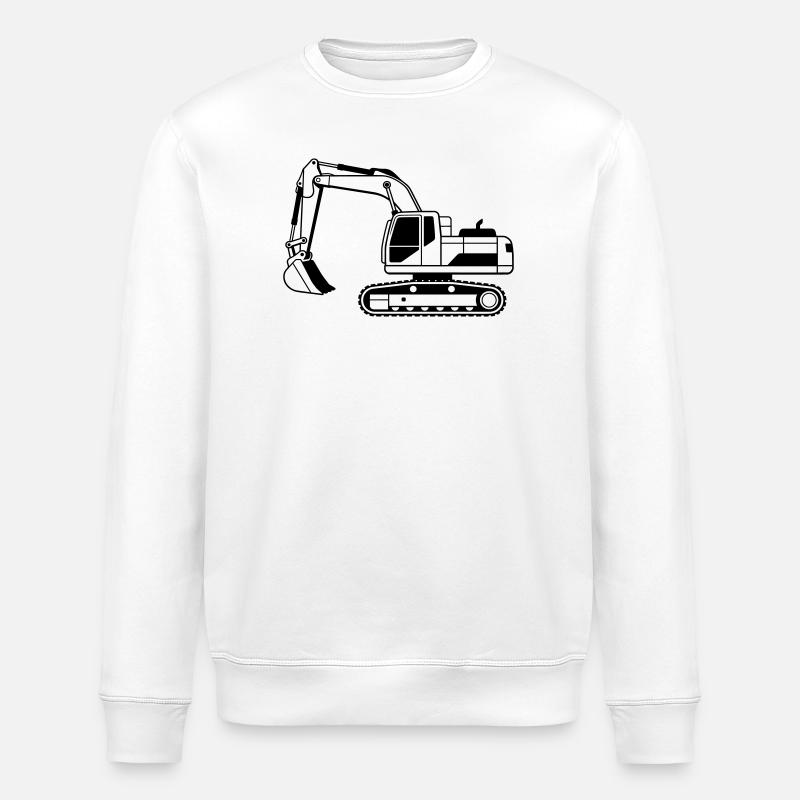 Excavatrice - Sweat bio ROLLER Stanley/Stella Unisexe - blanc