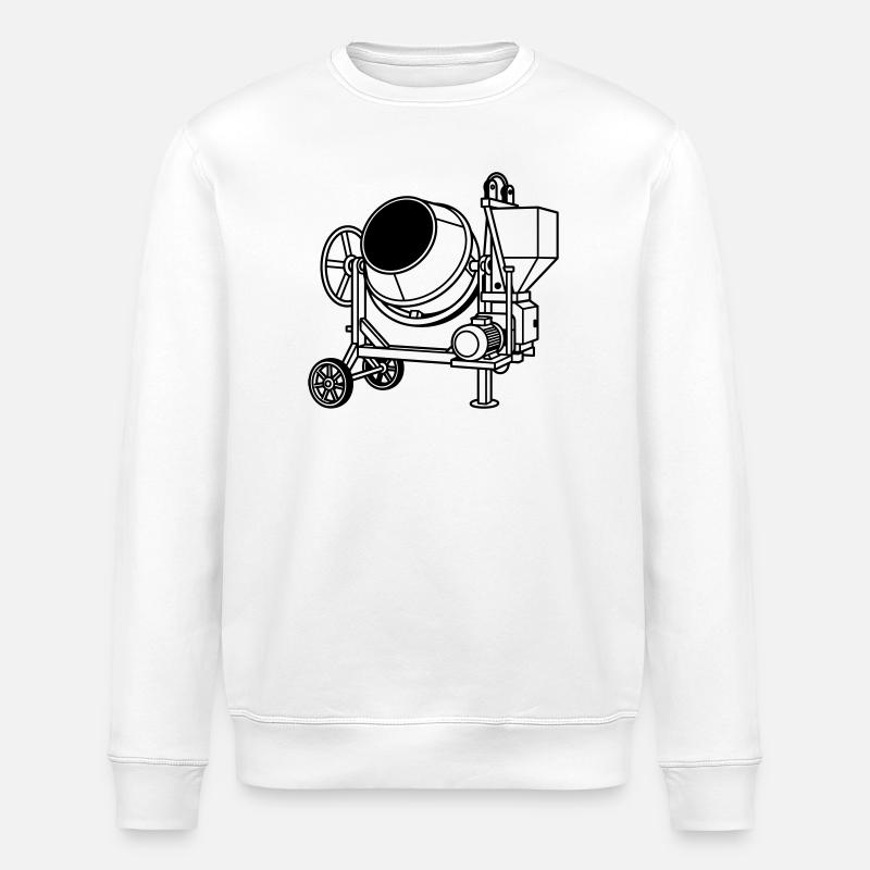 Zementtrommel - Stanley/Stella Unisex Bio-Sweatshirt ROLLER - Weiß