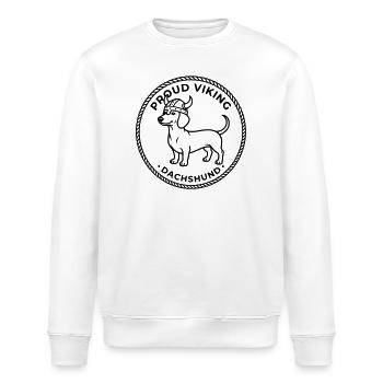 dackel wikinger stolz - Stanley/Stella Unisex Bio-Sweatshirt ROLLER - Weiß - Vorne - Nik (191cm)