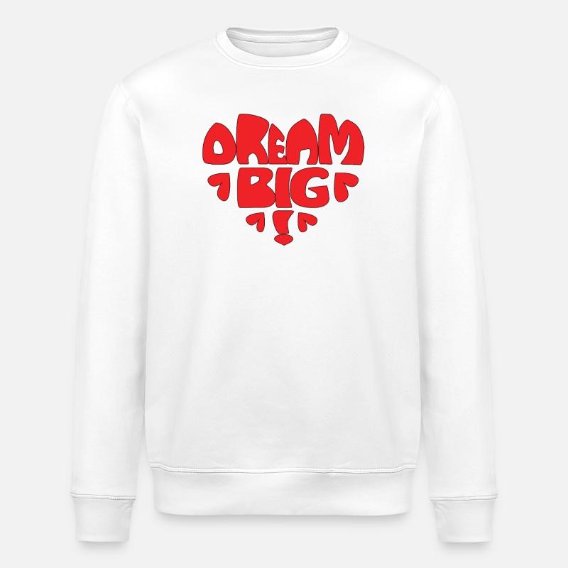 Rêvez grand ! Rouge - Sweat bio ROLLER Stanley/Stella Unisexe - blanc