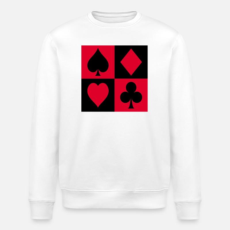 Quartet Suit Blocks - Stanley/Stella ROLLER Unisex Organic Sweatshirt - white