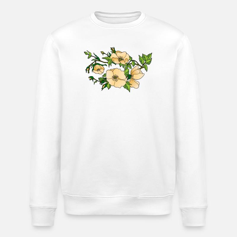 Blumen - Stanley/Stella Unisex Bio-Sweatshirt ROLLER - Weiß