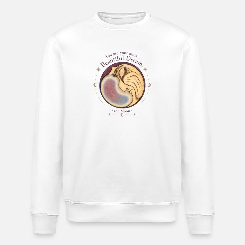 Beautiful Dream Moon - Stanley/Stella ROLLER Unisex Organic Sweatshirt - white