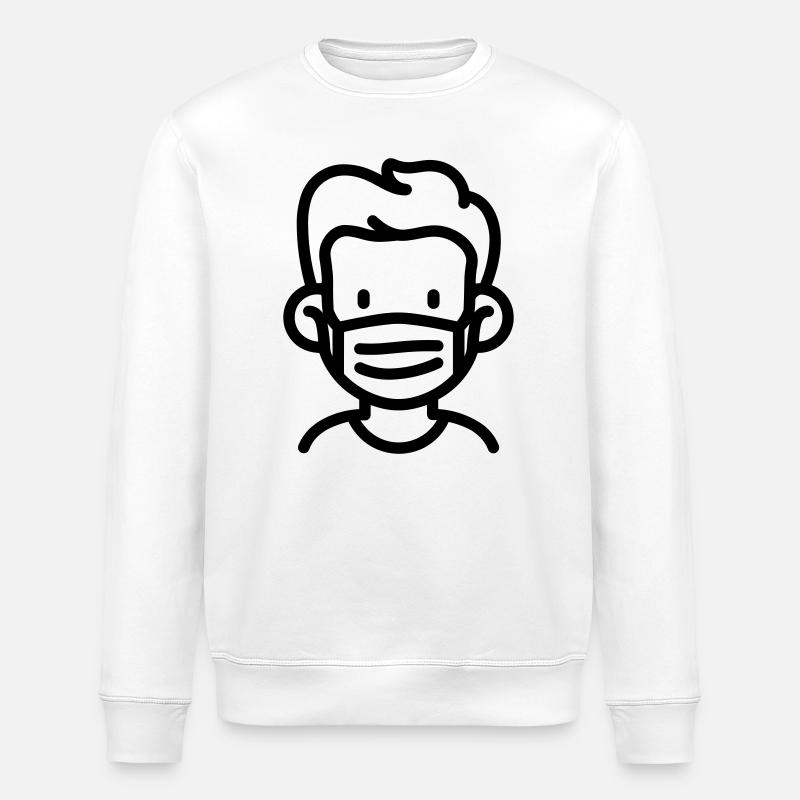 mask - Stanley/Stella ROLLER Unisex Organic Sweatshirt - white