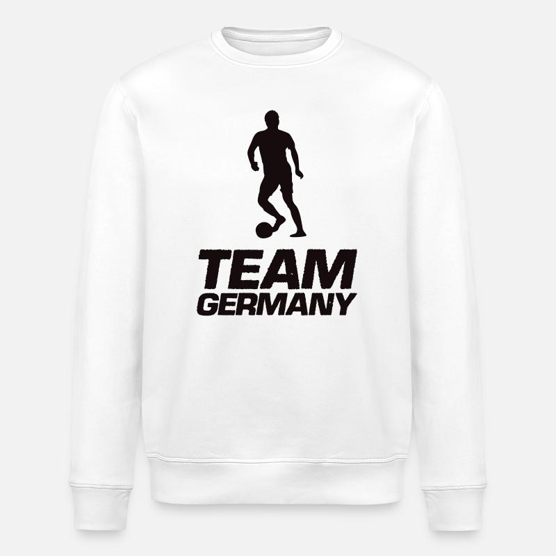 TeamGermany Silhouette Kick - Stanley/Stella ROLLER Unisex Organic Sweatshirt - white