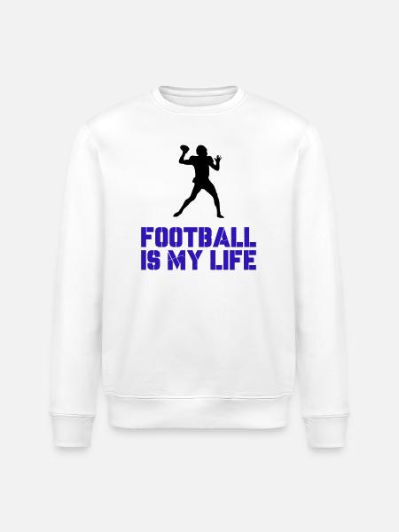Football is my Life - Stanley/Stella ROLLER Unisex Organic Sweatshirt - white