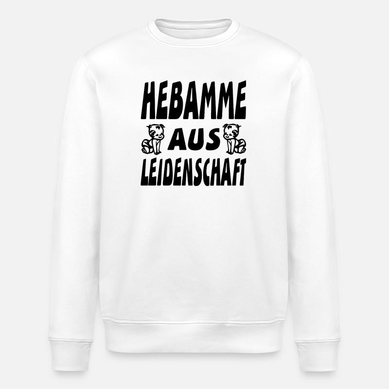 Hebamme - Stanley/Stella Unisex Bio-Sweatshirt ROLLER - Weiß