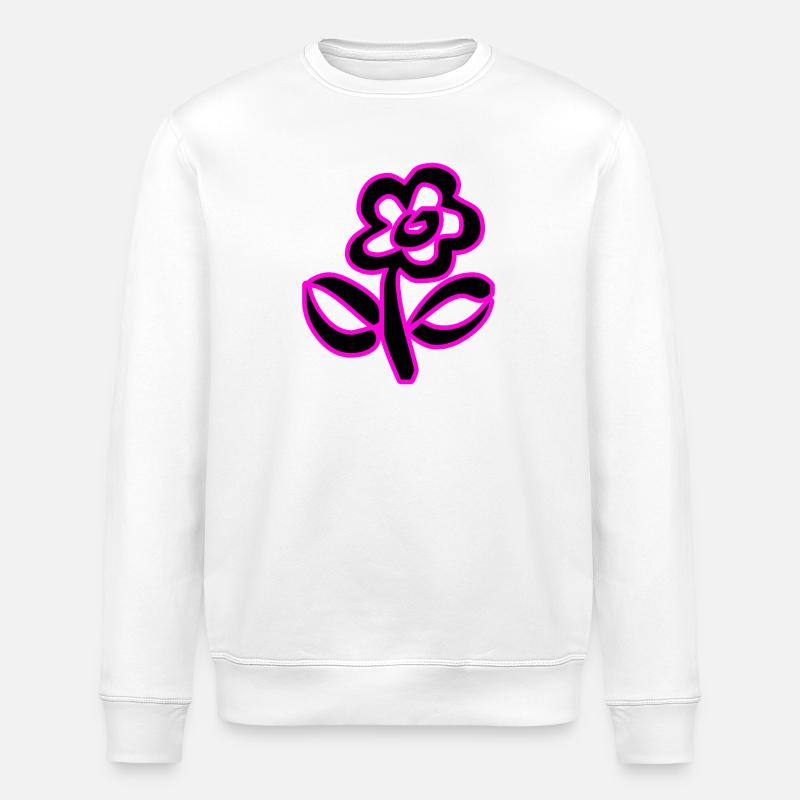 Flowers - Stanley/Stella ROLLER Unisex Organic Sweatshirt - white