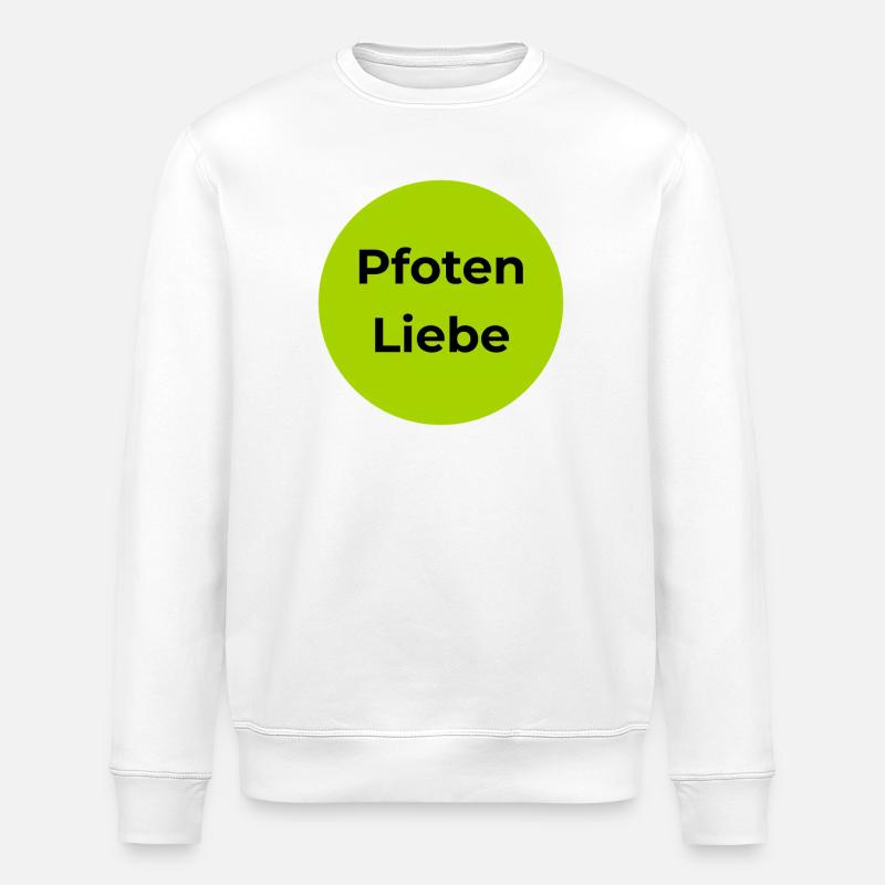 Pfoten Liebe Kreisdesign - Stanley/Stella Unisex Bio-Sweatshirt ROLLER - Weiß