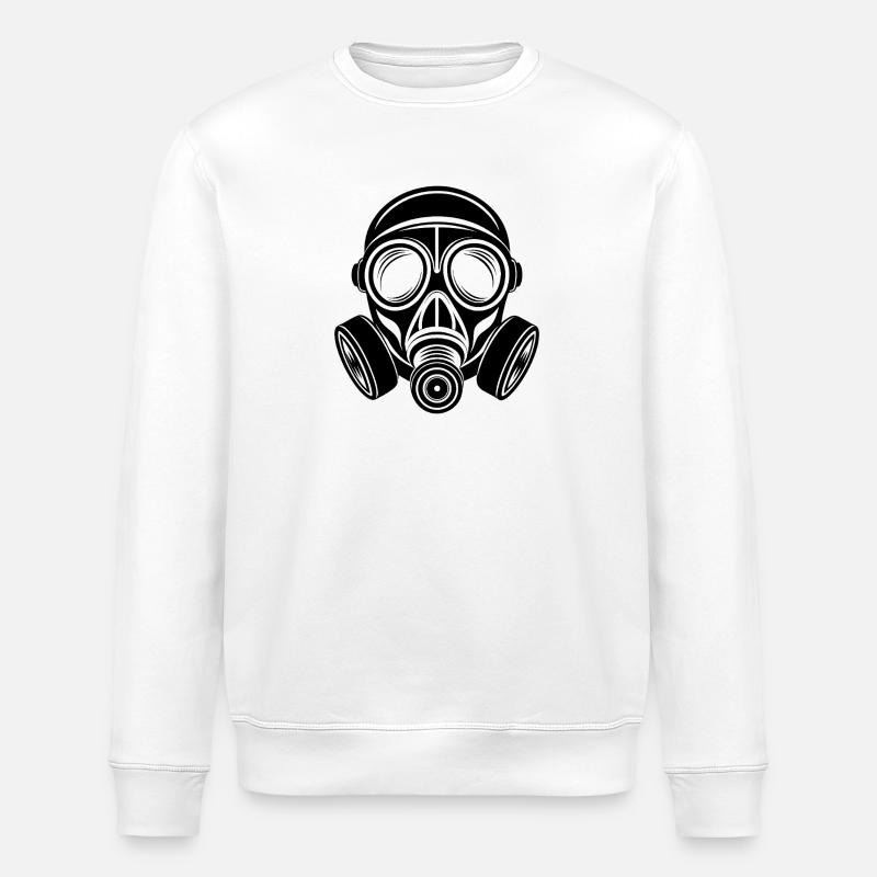 Gas mask - Stanley/Stella ROLLER Unisex Organic Sweatshirt - white