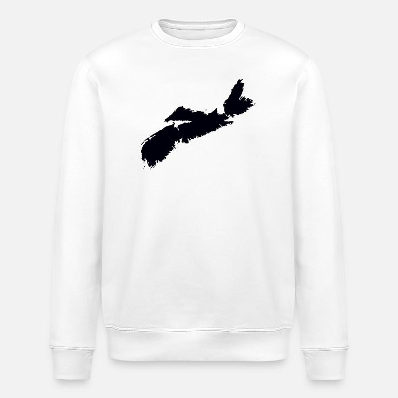 Map of Nova Scotia - Stanley/Stella ROLLER Unisex Organic Sweatshirt - white