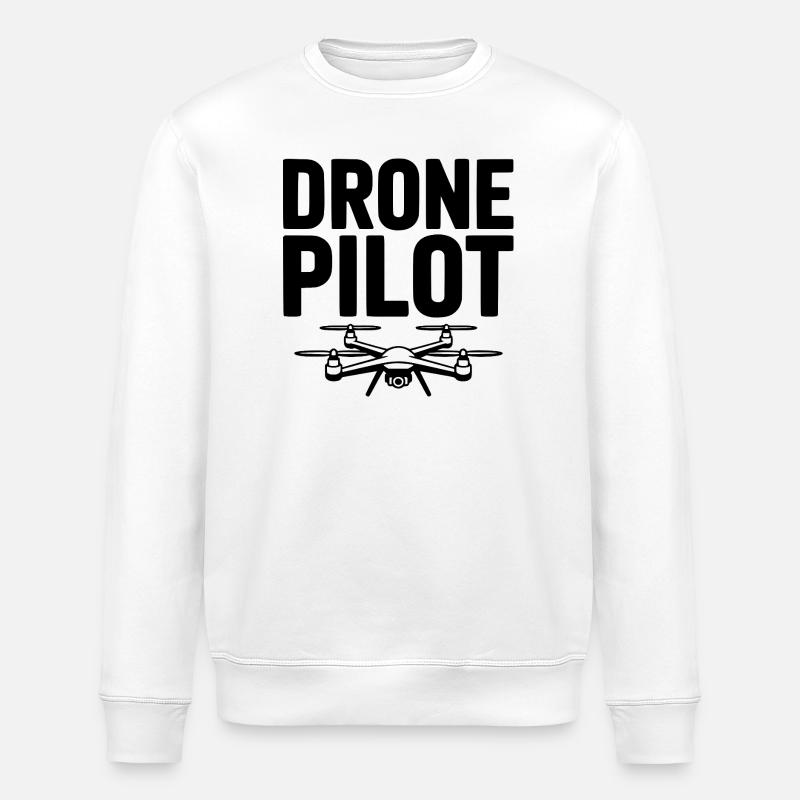 pilote de drone - Sweat bio ROLLER Stanley/Stella Unisexe - blanc