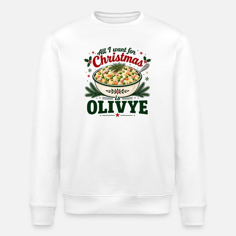 Olivye Christmas Bowl - Stanley/Stella Unisex Bio-Sweatshirt ROLLER - Weiß
