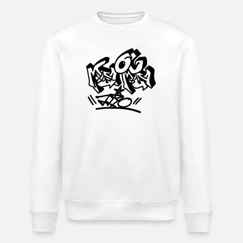 Explosive Graffiti Buchstaben - Stanley/Stella Unisex Bio-Sweatshirt ROLLER - Weiß