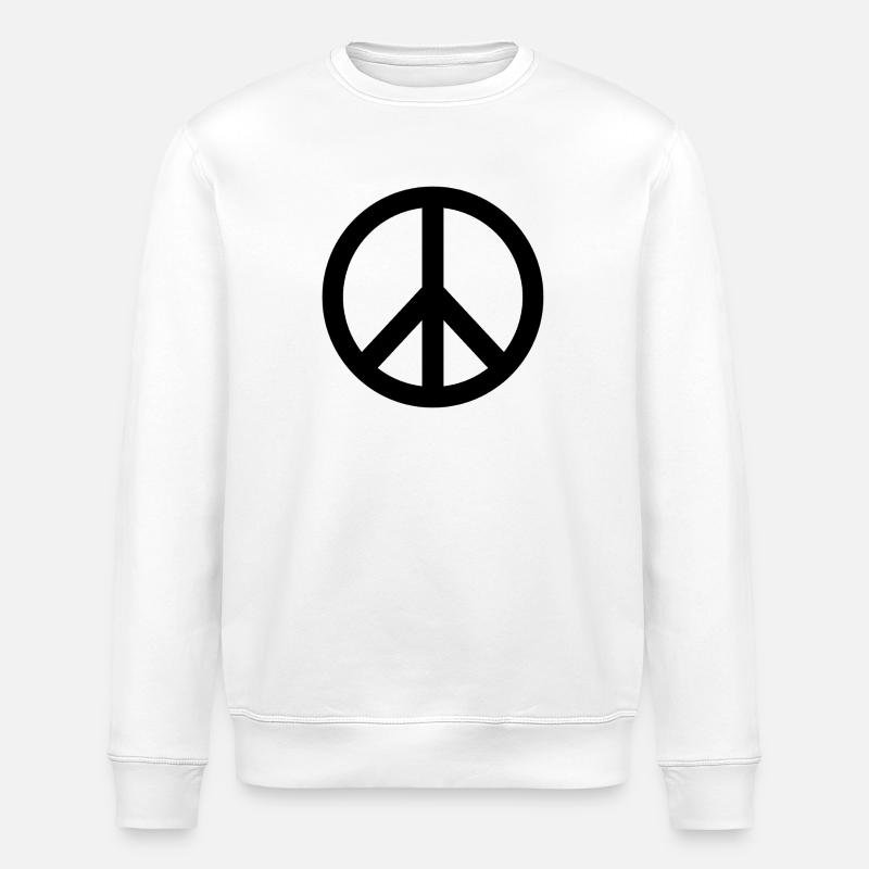 Signe de paix - Sweat bio ROLLER Stanley/Stella Unisexe - blanc