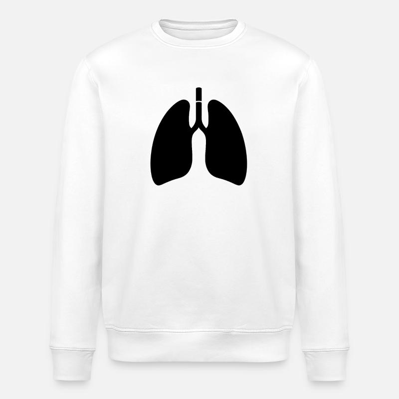 Lungs - Stanley/Stella ROLLER Unisex Organic Sweatshirt - white