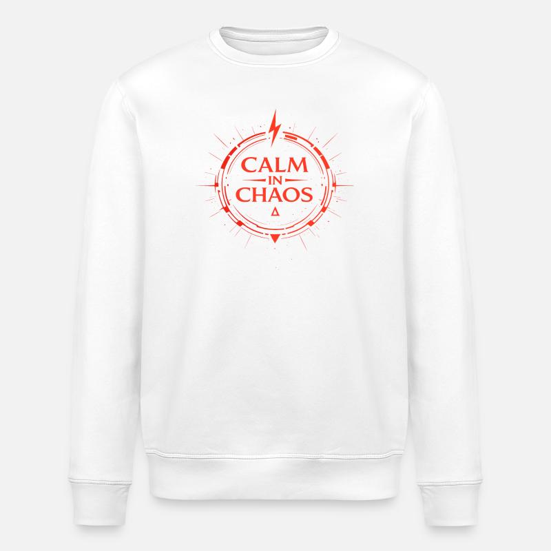 Calme dans le chaos - Sweat bio ROLLER Stanley/Stella Unisexe - blanc