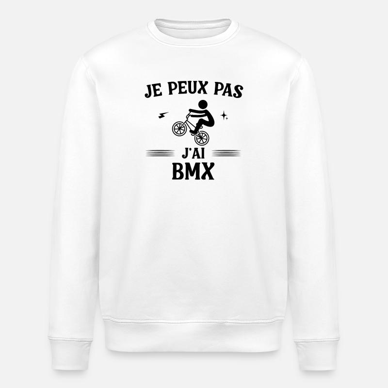 je peux pas j'ai bmx - Sweat bio ROLLER Stanley/Stella Unisexe - blanc