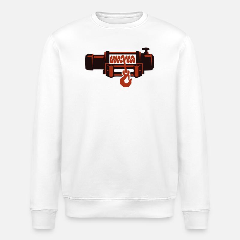 Offroad Seilwinde 4x4 Tool - Stanley/Stella Unisex Bio-Sweatshirt ROLLER - Weiß