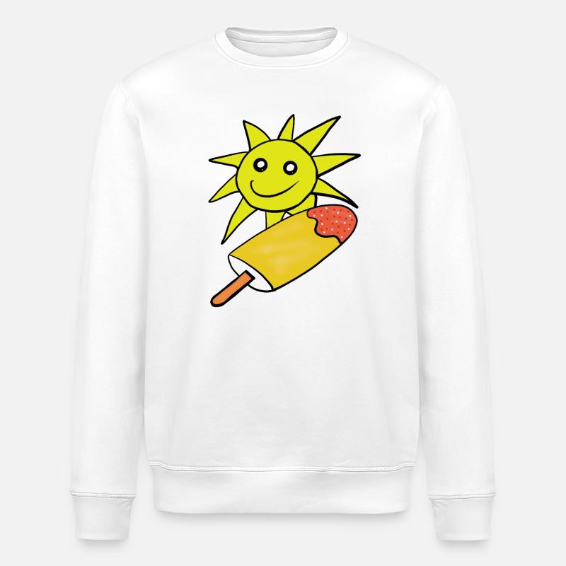 Sommer Sonne Eis Eiskrem Sommerzeit - Stanley/Stella ROLLER Unisex Organic Sweatshirt - white
