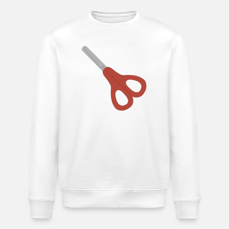 Icône des Ciseaux Rouges - Sweat bio ROLLER Stanley/Stella Unisexe - blanc