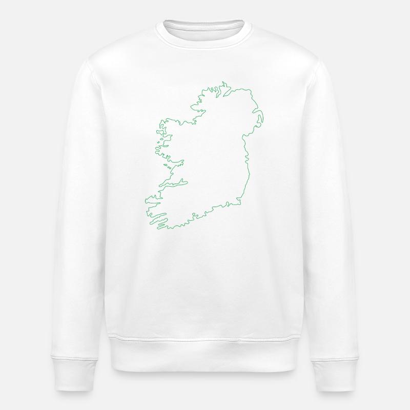 Irland-Karte - Stanley/Stella Unisex Bio-Sweatshirt ROLLER - Weiß