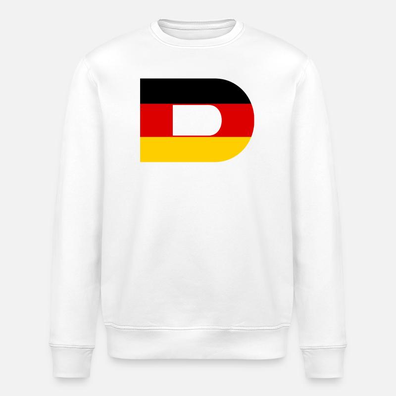 D - Style du drapeau allemand - Sweat bio ROLLER Stanley/Stella Unisexe - blanc