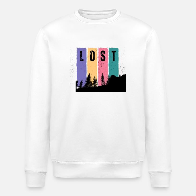 Perdu dans les bois - Sweat bio ROLLER Stanley/Stella Unisexe - blanc