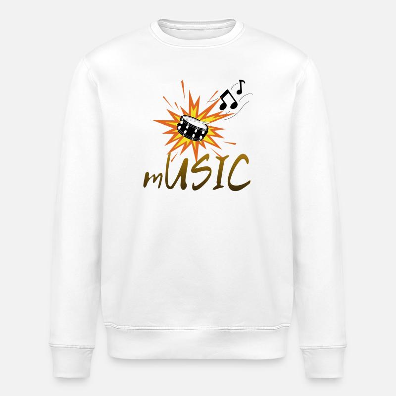 La musique, c’est la vie - Sweat bio ROLLER Stanley/Stella Unisexe - blanc