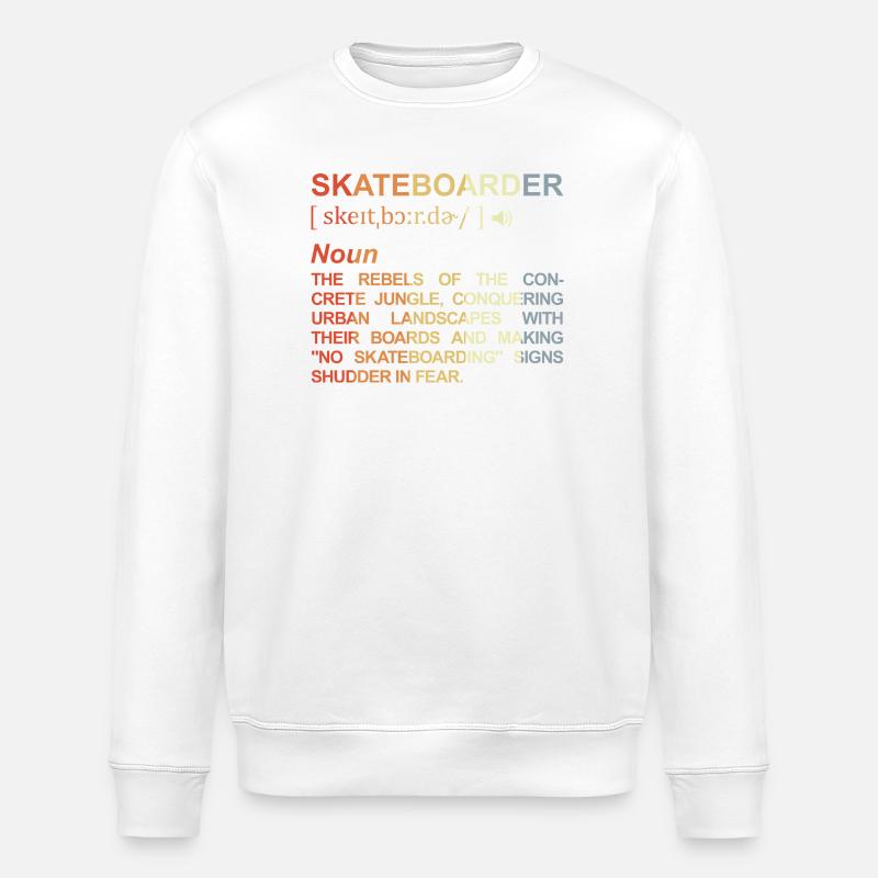 Signification de skateboarder - Sweat bio ROLLER Stanley/Stella Unisexe - blanc