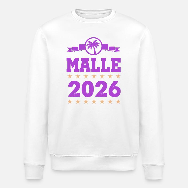 Malle 2026 Logo - Sweat bio ROLLER Stanley/Stella Unisexe - blanc