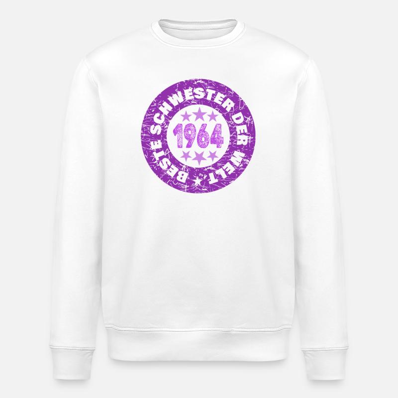 Schwester 1964 - Stanley/Stella Unisex Bio-Sweatshirt ROLLER - Weiß